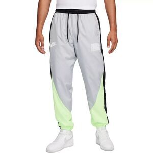 Nike Starting 5 Basketball Windbreaker Pants Gray Green FB6966-013 Mens Medium